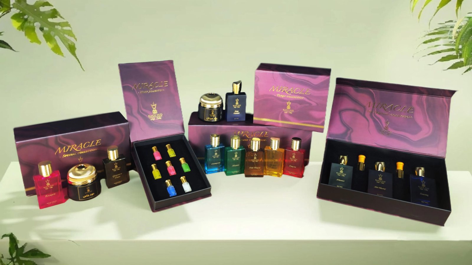 Miracle Combo Collection / مجموعة ميركل | AL JAWHARA gift set includes 5 Oud Bakhoor, 4 Musk Oil, 5 Perfume |Where can I buy Arabic perfumes at wholesale in UAE?-Arabis Perfumes-buy perfumes online UAE